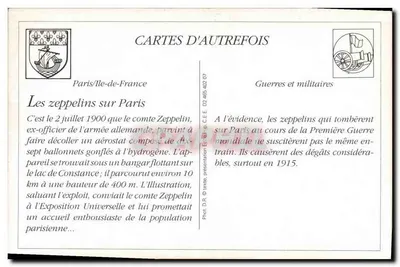 齐柏林飞艇在巴黎上空 — 德国海盗的可恶罪行 — Visé, Paris — 背面