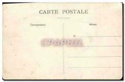 Bilhete postal antigo Floresta de Marly Ruínas do castelo — Verso