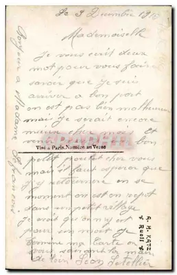 Vijf jonge vrouwen in kleurige kleding — La Grande Famille — uitgever J.K. n° 9.511 — Achterkant