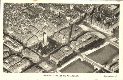 Paris — Praça do Châtelet — Foto aérea 75