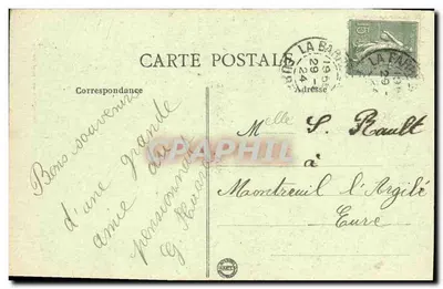 Escenas rurales — La pesca a dos, es maravilloso — Heliotipia Armoricana, Nantes — Reverso