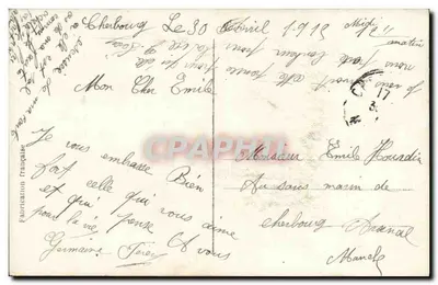 Marinheiros em ação — cena de guerra — editor D.51 — Verso