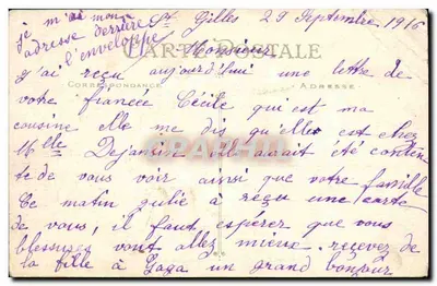 Paquebot-poste en route pour l'Angleterre — Éditeur Artaud et Nozais, Nantes, n°1 — Verso