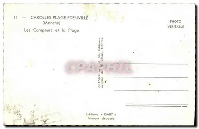 Carolles-Plage Edenville — Kamping i plaża — Wydawnictwo Gaby, Nantes — Rewers