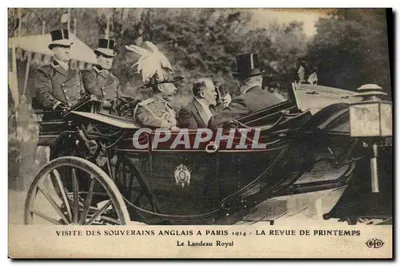 Wizyta władców angielskich w Paryżu 1914 — La Revue de Printemps — Landeau Królewski