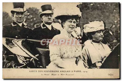 Wizyta władców angielskich w Paryżu, 1914 — Królowa Mary i Pani Poincaré — Wydawca ELD