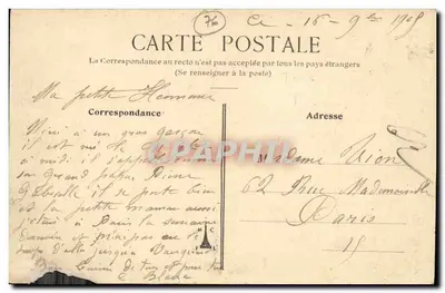 Dieppe — Marché au poisson, la criée du matin. — Éditeur : IMPRIMERIE DE LA VILLE DE DIEPPE, n° 22 — Verso