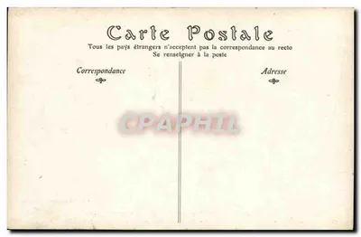 Recepção do Rei da Noruega em Paris — S.M. a Rainha Maud, Sra. Fallières e o Sr. Geral Michel saem do Hôtel de Ville (28 Maio 1907) — Cliché Chusseau-Flaviens — Verso