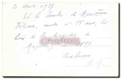 Mary v. Vetsera e Kronprinz Rudolf — Velho Castelo de Caça em Mayerling — Túmulo de Mary v. Vetsera em Heiligenkreuz — Verso