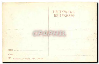 La Haye, Budynek Konferencji Pokoju — 's-Gravenhage Ridderzaal — Wydawca Dr. Trenkler Co., Lipsk — Rewers