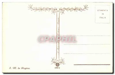 A Rainha Maria — Série 4393-2 — Editada na Itália — Verso