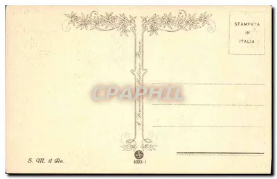 Retrato de um oficial — S.M. il Re — editor S. M. il Re, n° 4393-1 — Verso
