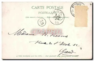 Stara pocztówka SM Marie Henriette Reine Des Belges — Rewers