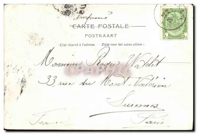 Avènement de S. M. le Roi Albert — célébration à Bruxelles — éditeur G. DINKELNX, n° 16 — Verso