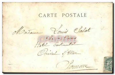 Alfonso XIII w Paryżu — (30 maja 1905) — S.M. Król i Pan Prezydent Rzeczypospolitej opuszczają stację — Cliché Chusseau-Flaviers, ND Phot — Rewers