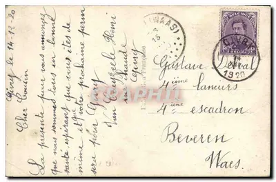 Amizades de Givry — cena com homem sentado e trem — editor DIX, Paris, n° 1383/4 — Verso
