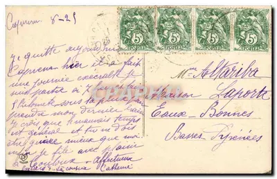 Capvern — Grand Hôtel de Paris — Fot. Labouche Fr. — n°1206 — Verso