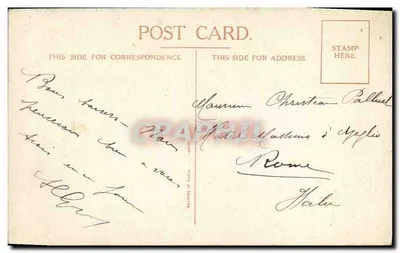 Trois enfants — Noël 1919 — M. Alys, n°7059 — Verso