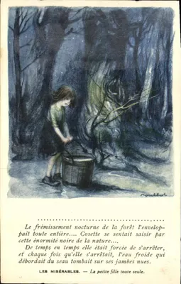 Cosette na floresta — Os Miseráveis — editora não visível