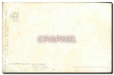 Partida de barcos — Milão — Editor Giuseppe Palanti, N° T36 — Verso