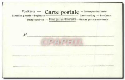 La Poste w Deccanie — ilustracja kuriera w łódce — wydawca Kurali Fete, Falturum, Paryż — Rewers