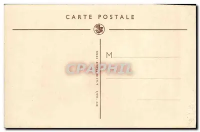 Driemotorkaart Air France — continentale lijnen — L'Île de France, Parijs — Achterkant