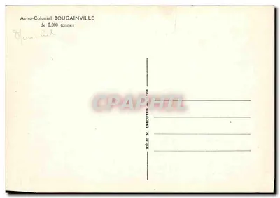 Aviso-kolonialny BOUGAINVILLE — 2.000 ton — wydawca Mélìo M. Lescutter - Lyon — Rewers