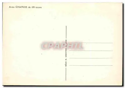 Aviso CHAMOIS de 630 toneladas — Éditeur HÉLIO M. LESCUYER — Lyon — Verso