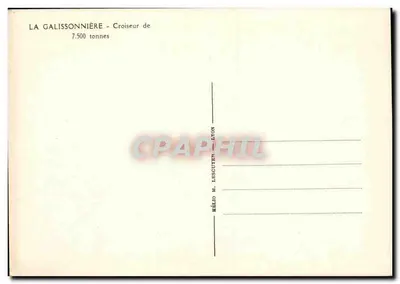 La Galissonnière — krążownik o wadze 7500 ton — Hélio M. Lescuyer, Lyon — Rewers