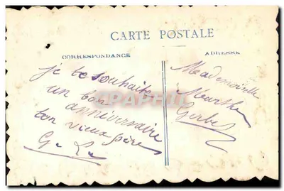Bilhete postal antigo Fantaisie Fleurs — Verso