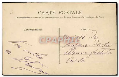 Bouquet de violettes et colombe — Souvenir affectueux — Paris, 1907 — Verso