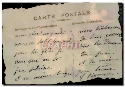 Lilás e pássaro — Lembrança — Boa e feliz verão — Carta postal — Verso