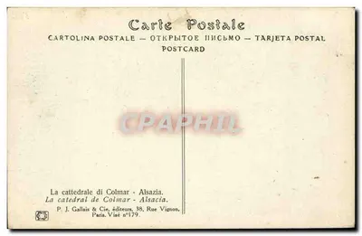 A catedral de Colmar - Alsácia — J.J. WALTZ (HANSI) - n°31 — Verso