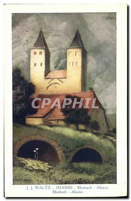Igreja de Murbach - Alsácia — J. J. Waltz (Hansi) — editor P. J. Gallais et Cie, Paris, n° 178