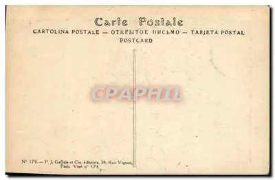 Bilhete postal antigo Fantasia Valsa Hansi A catedral de Colmar — Verso