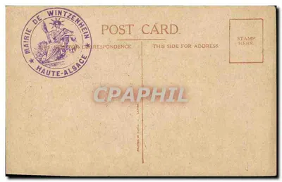Bilhete postal antigo Fantasia Hansi Waltz Militaria Strasbourg — Verso