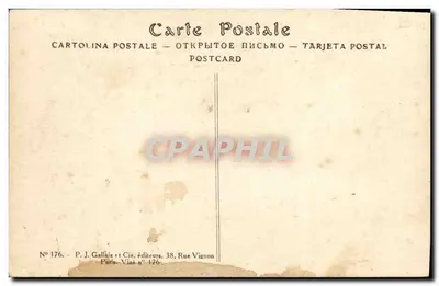 Oltingen - Alsace — paisagem com árvore e celeiro — J. J. Waltz (Hansi) — Verso