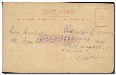 Soldados diante de uma igreja — Lorraine e Alsace — Lapina Imp. Parl. — Verso