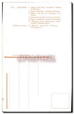 Wagner komponujący Północny Piersz — L. Balestriéri, Paryż — Rewers