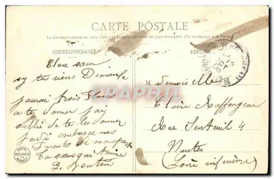 Tinta, caneta e papel — propaganda para tinta superior — Edição Bergeret — Verso