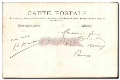 Jovem mulher em vestido tradicional — ao lado de uma metairie — editada por A. S. n° 697 — Verso