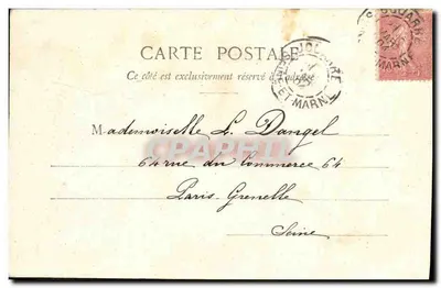 A Grilo e a Formiga — fábula de La Fontaine — Fototipia A. Benarant & Cie, Nancy — Verso
