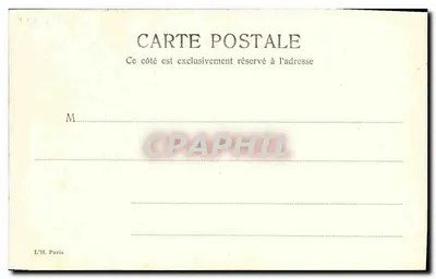 Homem em traje — cena cômica com texto — L.H. Paris, n°10 — Verso