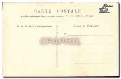 Niño rezando bajo la nieve — La noche viene, el niño agotado por el cansancio y las privaciones quiere dar su corazón a Jesús y hacer una breve oración — Tarjeta postal interna Argelia/Túnez — Reverso