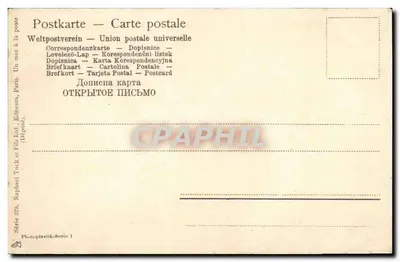 Południe — Wysokie reliefy — Raphael Tuck & Fils — Rewers