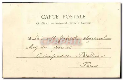 Cena de rua — Chove Bergère — Editor A. BANET & Cie, n° V — Verso