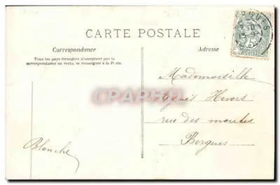 Un couple dans un jardin — scène de la valise — éditeur M. A. — Verso
