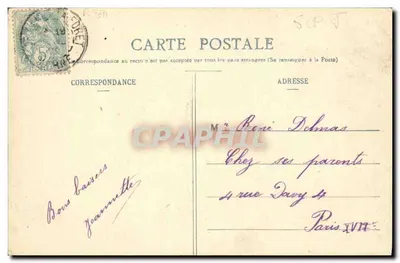 Zwei Kinder, die Kirschen essen — Serie 3 — Fotograf A. Bazzaret in Paris — Rückseite