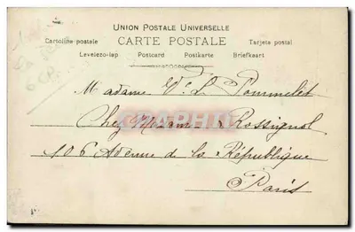 6 Horas da Noite — cena de casal no jantar — Rewtlinger, Paris, n° 1114 — Verso