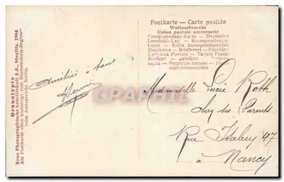 Tancerze na scenie — scena teatralna — Neue Photographische Gesellschaft A.G. Steglitz, Berlin, n° 640/4 — Rewers